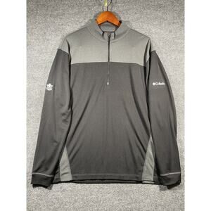 Columbia Golf Shirt/Shacket Men's XL Black/Gray Full Zip Long Sleeve Breathable